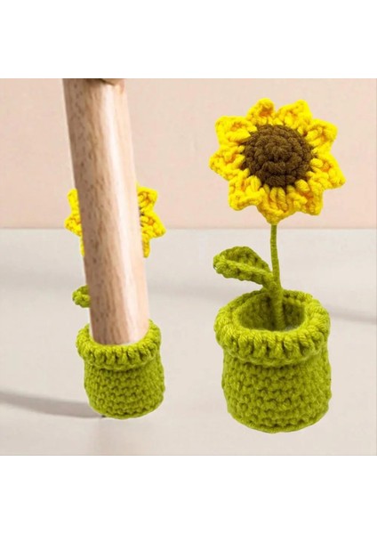 Çiçek Sandalye Bacaklar 4pcs Sandalye Bacak Zemin Koruyucu Mobilya Çorap Oval Mobilya Bacak Için Kaymaz Ayçiçeği Tasarımı (Yurt Dışından) fırsatları