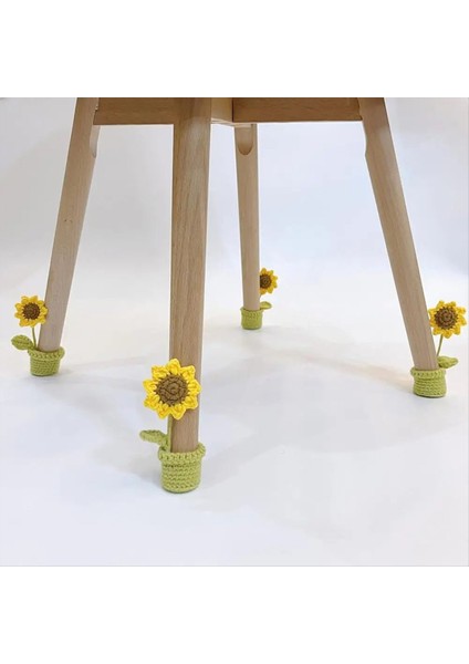 Çiçek Sandalye Bacaklar 4pcs Sandalye Bacak Zemin Koruyucu Mobilya Çorap Oval Mobilya Bacak Için Kaymaz Ayçiçeği Tasarımı (Yurt Dışından) indirimleri