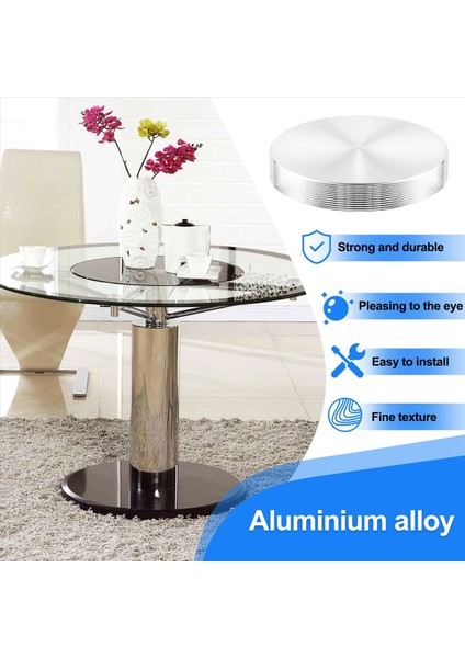 Cam Plaka Adaptör Masası Ayağı Alüminyum Yuvarlak 50X8MM Gümüş (Yurt Dışından) indirimleri