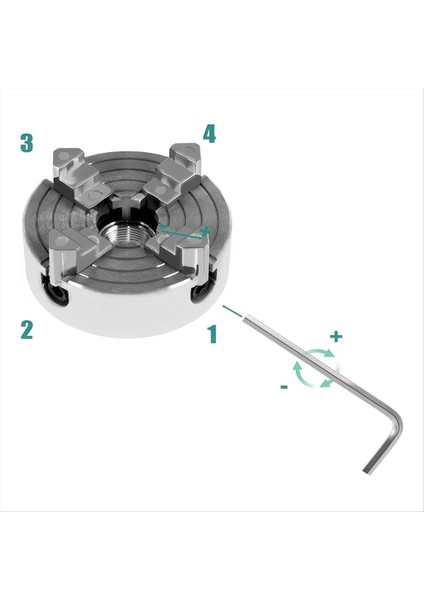 4 Çene Torna Chuck Çinko Alaşım Kendini Merkezli Torna Chuck Ahşap Torbaları Için Anahtar ve Bağlantı Çubuğu Sağlam Sağlam Bir Çubuk ile Seti (Yurt Dışından) modelleri