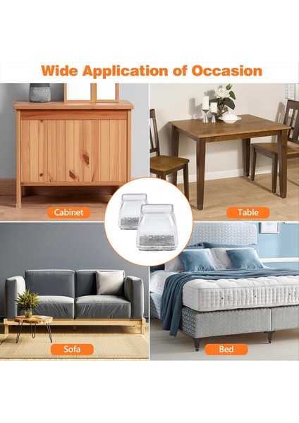 Kare Sandalye Bacak Kat Koruyucu Parke Zemin Mobilya Pedi Sandalye Bacak Mobilya Kaydırıcısı Sandalye Kat Koruyucu (Yurt Dışından) indirimleri