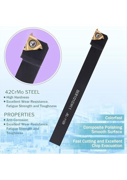 Torna Turning Aracı 3/8in Shank-7pc Torna Tools Tutucu 14PC Karbür Ekleme Sıkıcı Kasabası Kesme Dişi (Yurt Dışından) indirimleri