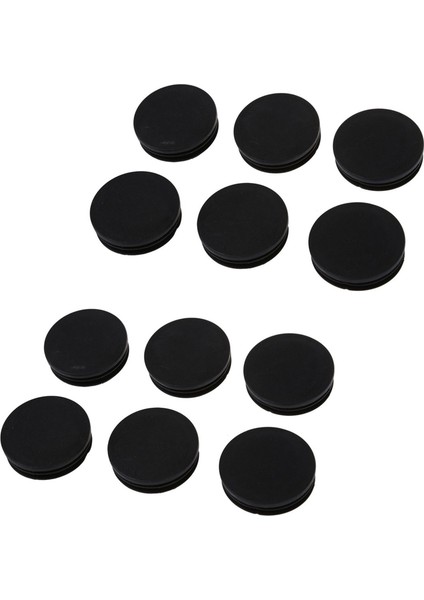 12 x Siyah Plastik 50MM Dia Yuvarlak Tüp Tüpü Ekleme Kapakları Kapaklar (Yurt Dışından)