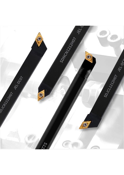 Dizinlenebilir Torna Dönüş Aracı 1/2inch Shank 14PCS Kit-4pcs Metal Torna Araçları Tutucu 10PCS DCMT21 51 Karbür Ekleme (Yurt Dışından) fırsatları