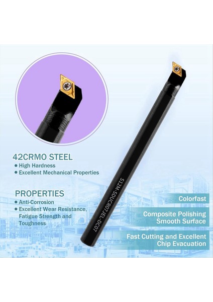 Dizinlenebilir Torna Dönüş Aracı 1/2inch Shank 14PCS Kit-4pcs Metal Torna Araçları Tutucu 10PCS DCMT21 51 Karbür Ekleme (Yurt Dışından) indirimleri