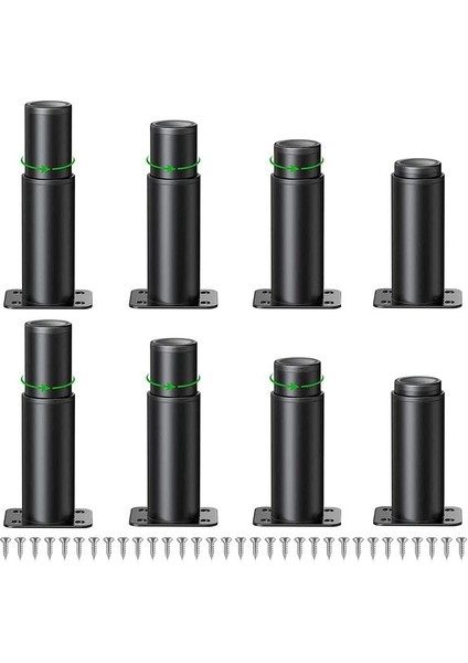 8 Adet Ayarlanabilir Mobilya Bacakları Dolap Ayak Yüksekliği Ayarlanabilir 120 mm -180 mm Kanepe Bacakları Metal Dolap Bacakları Siyah (Yurt Dışından)