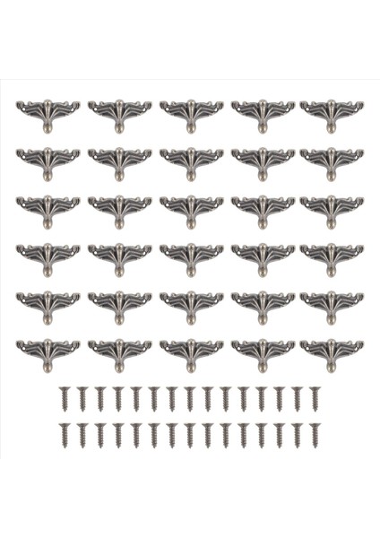 30 Adet Antika Mücevher Kutusu Ayak Ayakları Ahşap Kasa Koruyucusu Dekoratif Mobilya Bacakları Diy Mücevher Için Göğüs Kutusu Ahşap Kutu (Yurt Dışından)