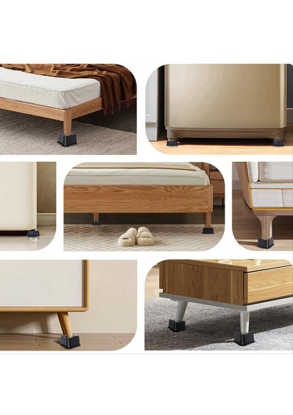 4pcs 4 Inç Yükseklikte Yatak Çerçevesi Ağır Hizmet Ayarlanabilir Mobilya Çerçevesi Kanepe ve Sandalye Bacak Çerçevesi (Yurt Dışından) fırsatları