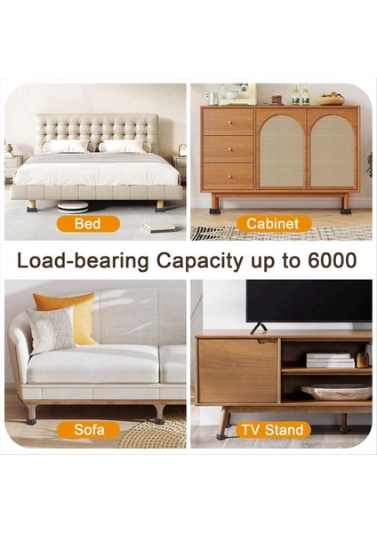 4pcs 4 Inç Yükseklikte Yatak Çerçevesi Ağır Hizmet Ayarlanabilir Mobilya Çerçevesi Kanepe ve Sandalye Bacak Çerçevesi (Yurt Dışından) indirimleri