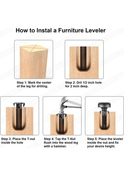 12PCS Mobilya Seviyeleri Ağır Hizmet Tipi Mobilya Tesviye Ayakları Ayarlanabilir Bacak Seviyeleri Dolaplar Için Tablolar Sandalyeler Yükseltici (Yurt Dışından) indirimleri