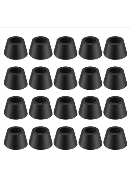 20PCS Siyah Sandalye Kanepe Sofra Kauçuk Mobilya Bacak Uç Kapakları 16MM Dia (Yurt Dışından)