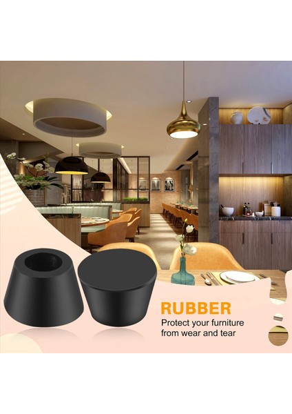 20PCS Siyah Sandalye Kanepe Sofra Kauçuk Mobilya Bacak Uç Kapakları 16MM Dia (Yurt Dışından) indirimleri