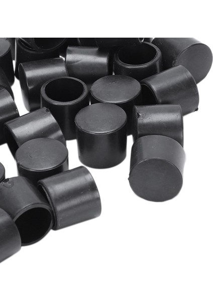 50 Adet Siyah Kauçuk Pvc Esnek Yuvarlak Uç Kapak Yuvarlak 12MM Ayak Kapağı (Yurt Dışından) fiyatları