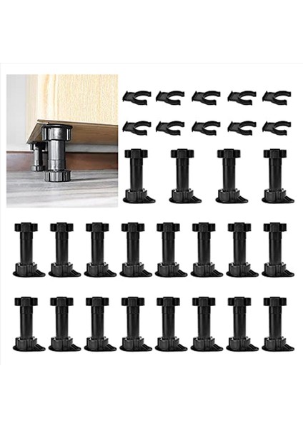 80 Pcs Mobilya Ayakları Ayarlanabilir Dolap Ayak Bacak Ünitesi Dolap Bacaklar Mutfak Banyo Dolabı Için Kick Tahta Klipsleri (Yurt Dışından) fırsatları