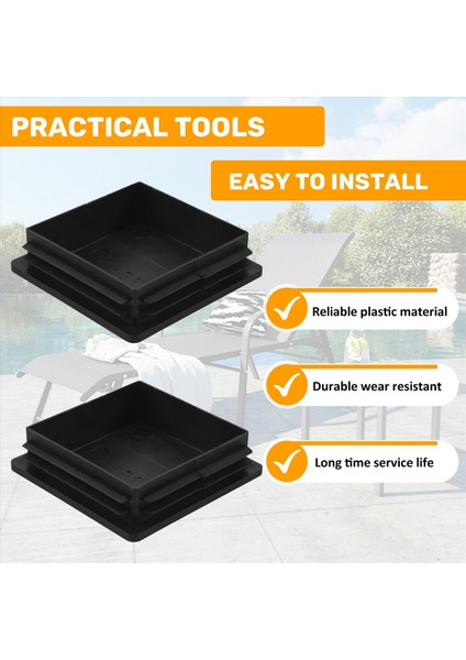 80MM x 80MM Kare Plastik Kapaklar Boru Tüpü Ekler Uç 2 Parçalar (Yurt Dışından) indirimleri