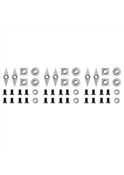 24PCS Karbür Dönüş Araçları Değiştirme Kesici Keskin Dayanıklı Ahşap Torna Araçları Ekler 24 Adet Vidaları Içerir (Yurt Dışından)