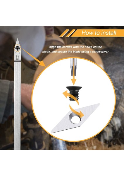 24PCS Karbür Dönüş Araçları Değiştirme Kesici Keskin Dayanıklı Ahşap Torna Araçları Ekler 24 Adet Vidaları Içerir (Yurt Dışından) indirimleri