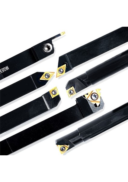 Torna Iplik Aracı Seti 6 Pcs - 3 Pcs Dönüş Shank Sıkıcı Çubuklar 3 Pcs ile Dizin Olabilen Karbür Ekler D (Yurt Dışından) fırsatları