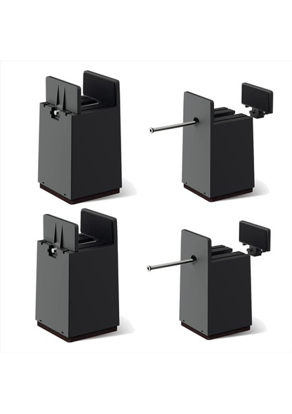 Yatak Yükselticileri 4 Inç Ayarlanabilir Masa Yükseltici Bloklar Vidalı Kelepçe 4 Paket Ağır Hizmet Sandalye Yükselticileri 0-2 Inç Genişliklere Uyuyor (Yurt Dışından)