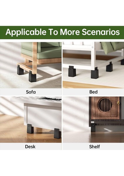 Yatak Yükselticileri 4 Inç Ayarlanabilir Masa Yükseltici Bloklar Vidalı Kelepçe 4 Paket Ağır Hizmet Sandalye Yükselticileri 0-2 Inç Genişliklere Uyuyor (Yurt Dışından) indirimleri
