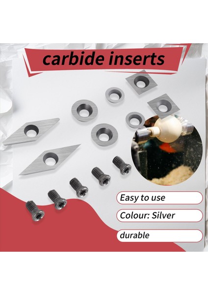 8pcs Dönüşler Kesme Aletleri Karbür Kesiciler Ahşap Torna Dönüş Araçları Için Ayarlanmış - Yarıçap Keskin Nokta A (Yurt Dışından) fırsatları