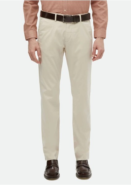 Ekru Düz Dokuma Regular Fit Casual Pantolon fiyatları