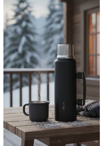 1.5 L Paslanmaz Çelik Termos Katlanır Kulp Sızdırmaz 24 Saat Sıcak 48 Saat Soğuk Bpa Free