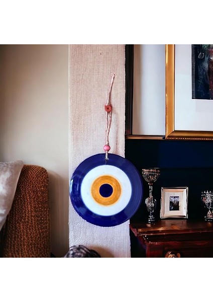 El Yapımı Nazar Boncuğu Duvar Dekorasyonu, Seramik El Işçiliği Hediyelik Eşya, Asılı Dekor, Kapı, Duvar ve Bahçe Süsü, Premium Seramik (10 Santimetre) modelleri