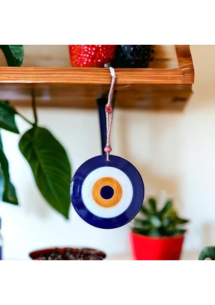 El Yapımı Nazar Boncuğu Duvar Dekorasyonu, Seramik El Işçiliği Hediyelik Eşya, Asılı Dekor, Kapı, Duvar ve Bahçe Süsü, Premium Seramik (10 Santimetre) indirimleri