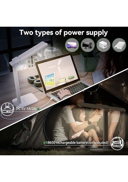 Çift Kafa Masa Lambası LED Kısılabilir, Kademesiz Karartma 3 Renk Sıcaklığı Seviyeleri Göz Koruması LED Masa Lambası, USB Portu Masa Lambası Çocuklar, Yatak Odası Ofis Için Dokunmatik Kontrol Masa Lambası fırsatları