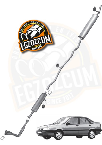 Tempra Komple Egzoz Takımı Susturucu Eksoz.. Uyumlu