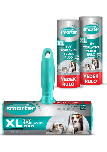 XL Tüy Toplayıcı Rulo 2 Yedek Rulo Köpek