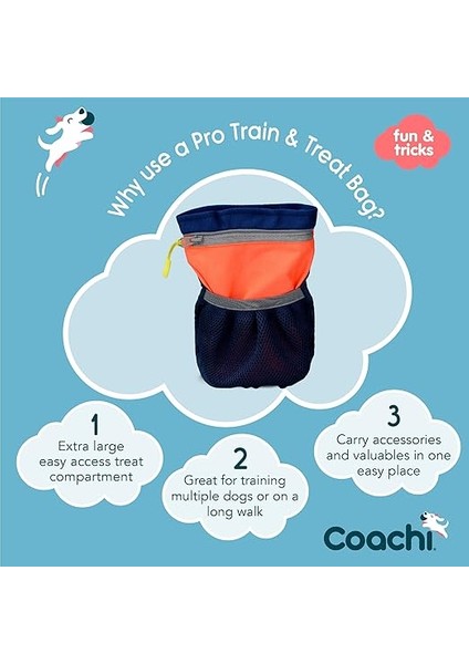 Of Animals Coachi Profesyonel Köpek Eğitim ve Ödül Çantası, Lacivert Mercan fiyatları