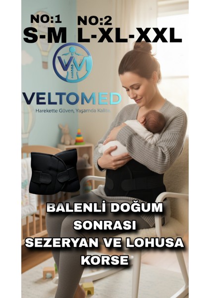 Hamile, Sezeryan ve Lohusa Doğum Sonrası Karın ve Bel Toparlama Için Konforlu Korse.