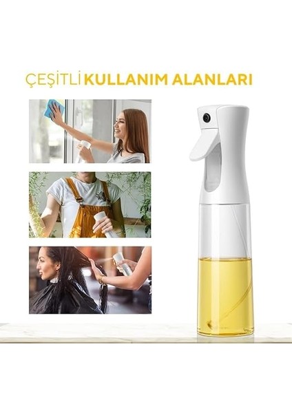 Cam Sprey Yağdanlık, Akıtma Damlatma Yapmaz, Limon, Sirke, Yağ Püskürtücü 225 ml Airfryer Kızartma Izgara Salata Için Yağlık 1 Adet. (Beyaz) indirimleri