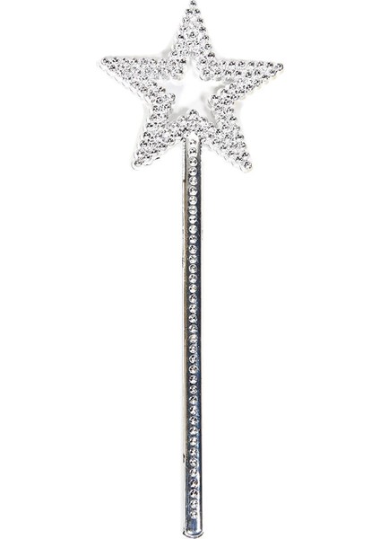 Yıldız Model Peri Asası Melek Asası Prenses Asası Metalize Gümüş Renk