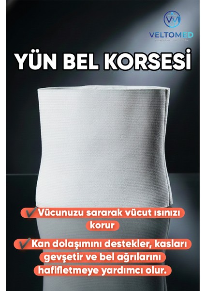 Unisex Yün Korse- Sıcak Tutar - Bel Ağrıları Fıtık Bel Kuşağı, Giydirmeli Yün Bel Korsesi fiyatları