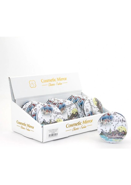 Taşlı Istanbul Tasarımı El Aynası Kalın LIV529