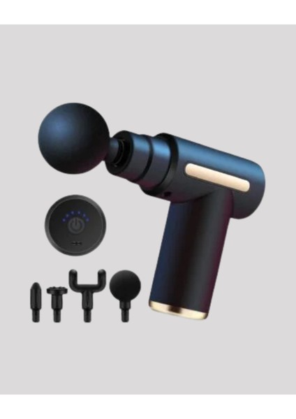 Derin Doku Masaj Tabancası 4 Başlık 6 Kademeli Sessiz Güç Şarjlı Kas Gevşetici indirimleri