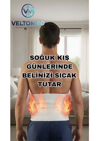 Unisex Yün Korse- Sıcak Tutar - Bel Ağrıları Fıtık Bel Kuşağı, Giydirmeli Yün Bel Korsesi