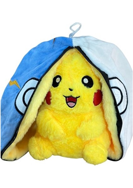 Sürpriz Fermuarlı Hem Yastık Hem Peluş Pikaçu Stitch Sevimli Ayı Sevgiliye Hediye Oyuncak