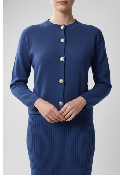 Kadın Hırka Elbise Ikili Takım - Mavi fiyatları