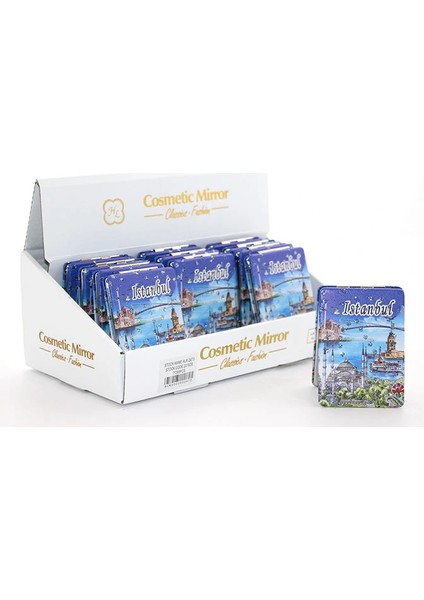 Taşlı Istanbul Tasarımı El Aynası Ince LIV609