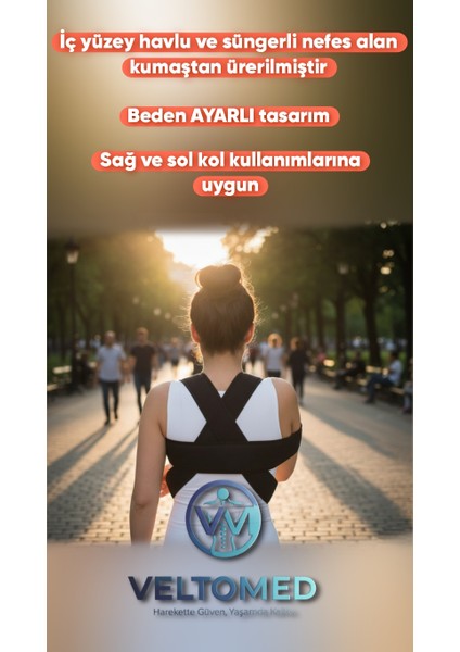 Velpo Omuz Kol Askısı Omuz Bandajı Velpau Bandajı Kol ve Kürek Kemiği Kırıkları