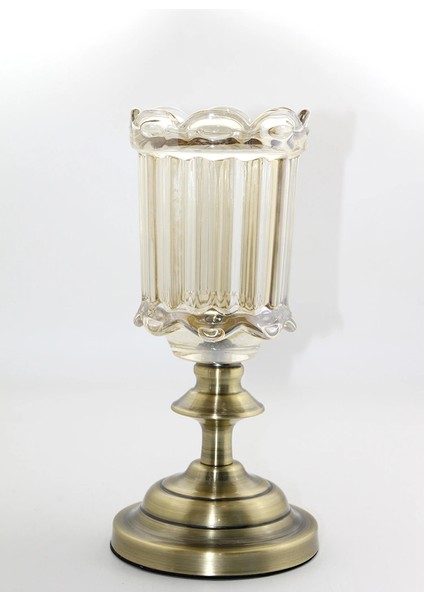 Üstü Cam Şamdan Tekli LIV701