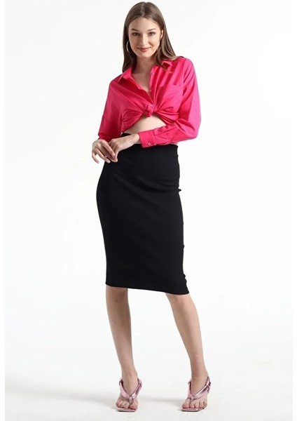 Kadın Siyah Kaşkorse Kalem Etek fiyatları