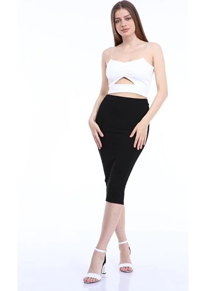 Kadın Siyah Kaşkorse Kalem Etek modelleri