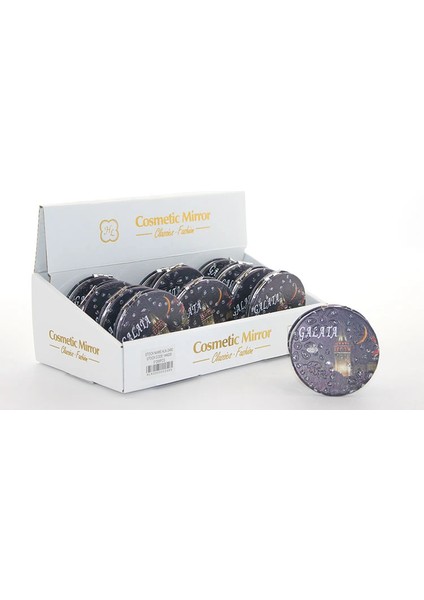 Taşlı Istanbul Tasarımı El Aynası Ince LIV510