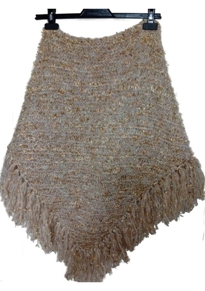 El Örgüsü Kırçıllı Simli Bej Orta Boy Şal fırsatları