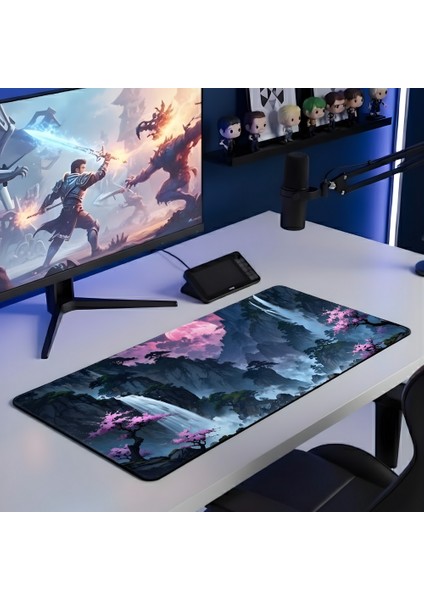 8 Farklı Model Dikişli Kenar 90X40 cm Dijital Oyuncu Gaming Mouse Pad